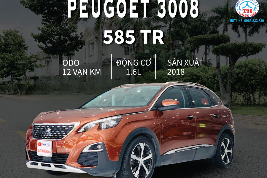  PEUGEOT 3008 1.6AT  SẢN XUẤT 2018 