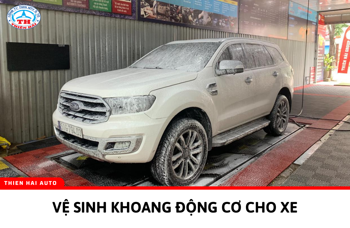 VỆ SINH KHOANG ĐỘNG CƠ CHO XE