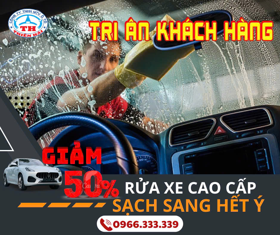 GIẢM 50% RỬA XE CAO CẤP